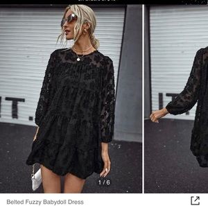 NWT Shein Fuzzy baby doll dress